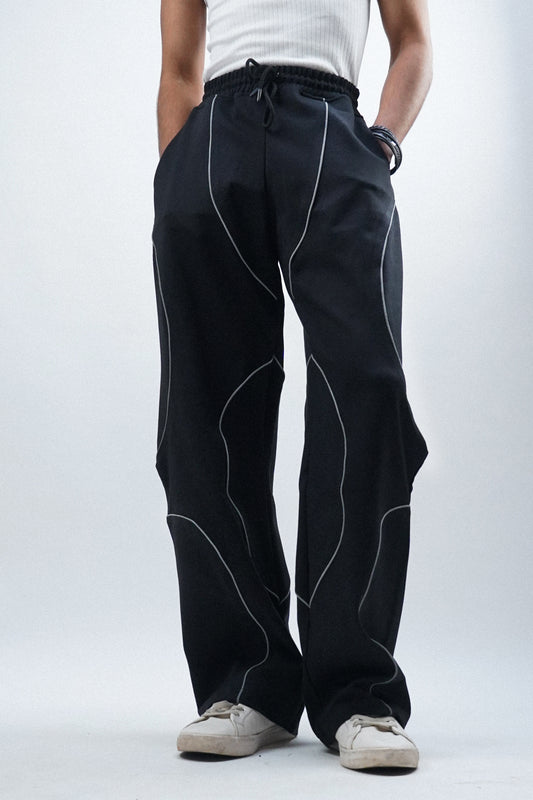 Black Reflective edge joggers