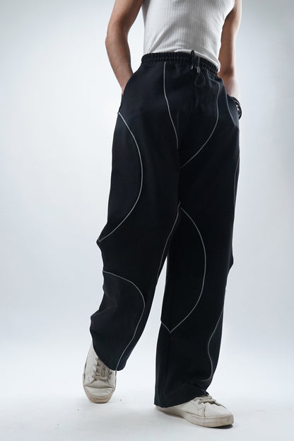 Black Reflective edge joggers